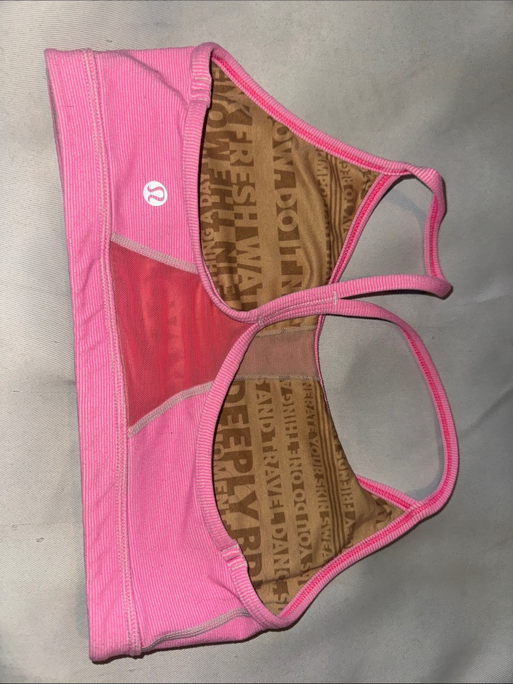 lululemon athletica Pink Racerback Swim Bikini Top